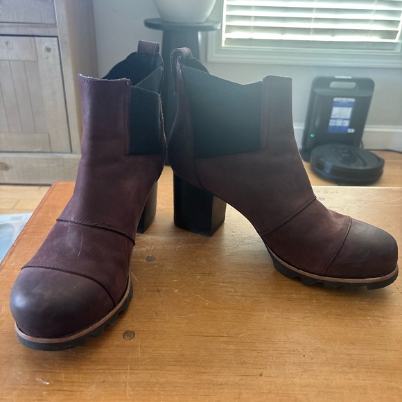 Sorel Dark red Brown Heeled Boots - Picture 3 of 8